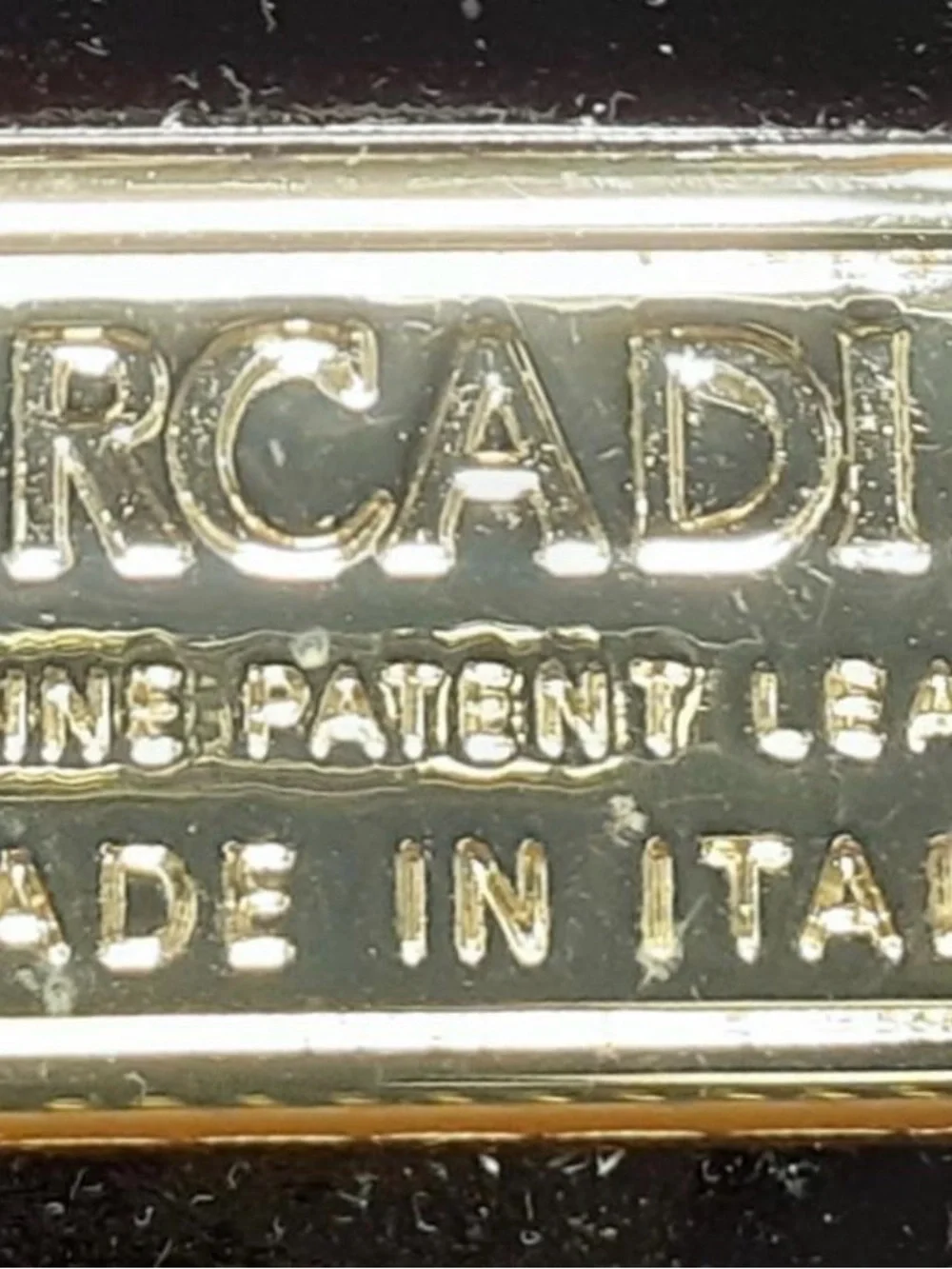 Arcadia Black Patent Leather Purse Made In Italy